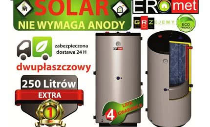 Ermet dwupłaszczowy wymiennik 250 l solarny