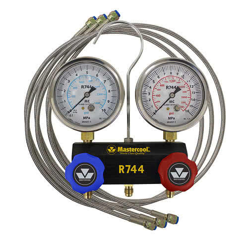 Zestaw manometryczny do CO2 (R-744), z wężami, Mastercool 55661